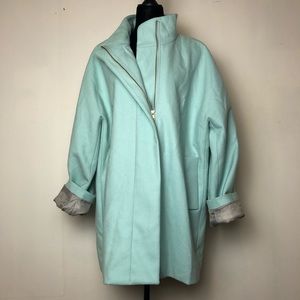 J.Crew Aqua Stadium Wool Coat